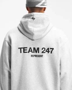 Represent Team 247 Oversized Hoodie - Ash Grey><noscript><img width=