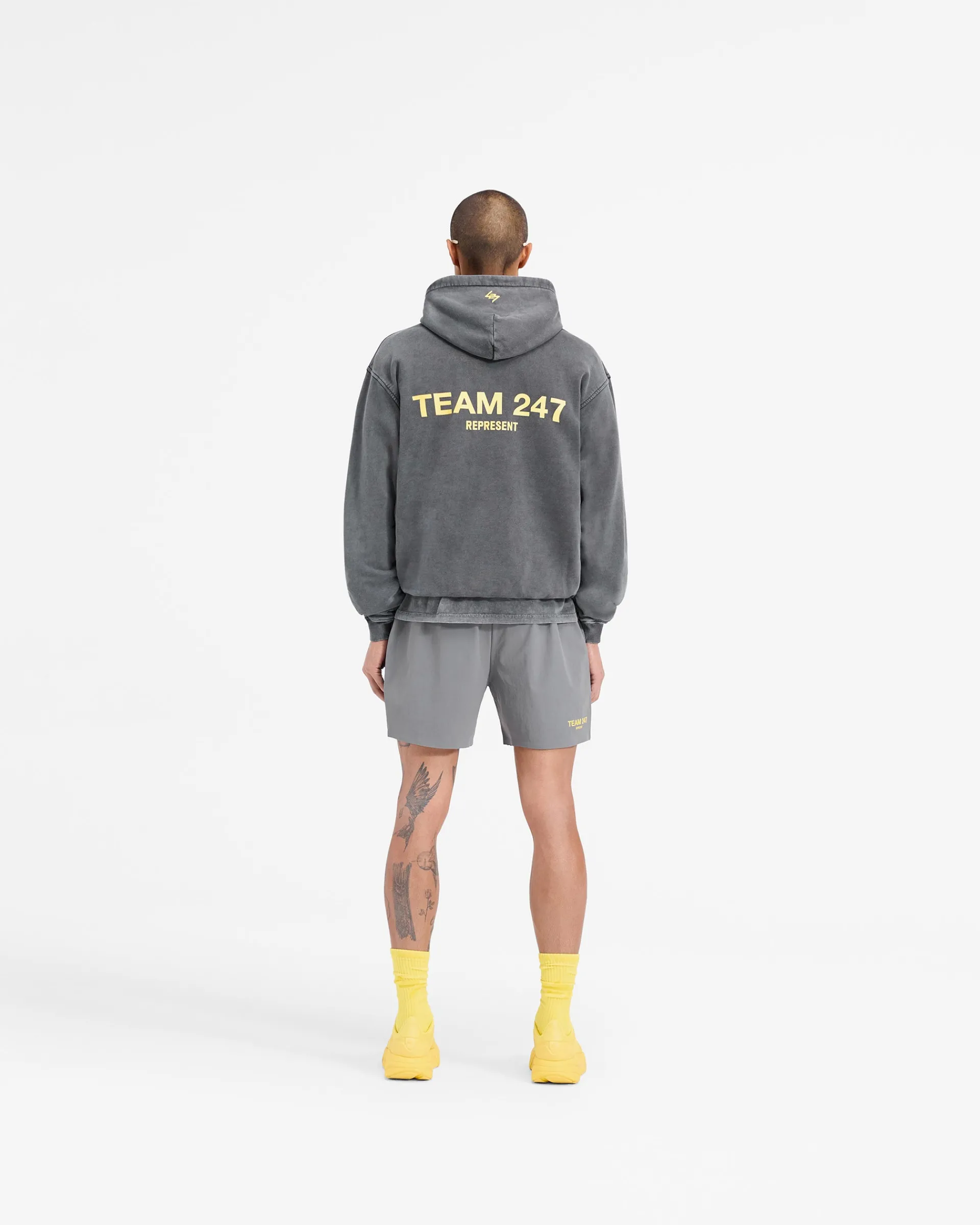 Represent Team 247 Oversized Hoodie - Pewter Lemon> Hoodies