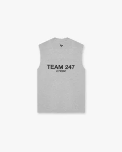 Represent Team 247 Oversized Tank - Ash Grey> T-Shirts