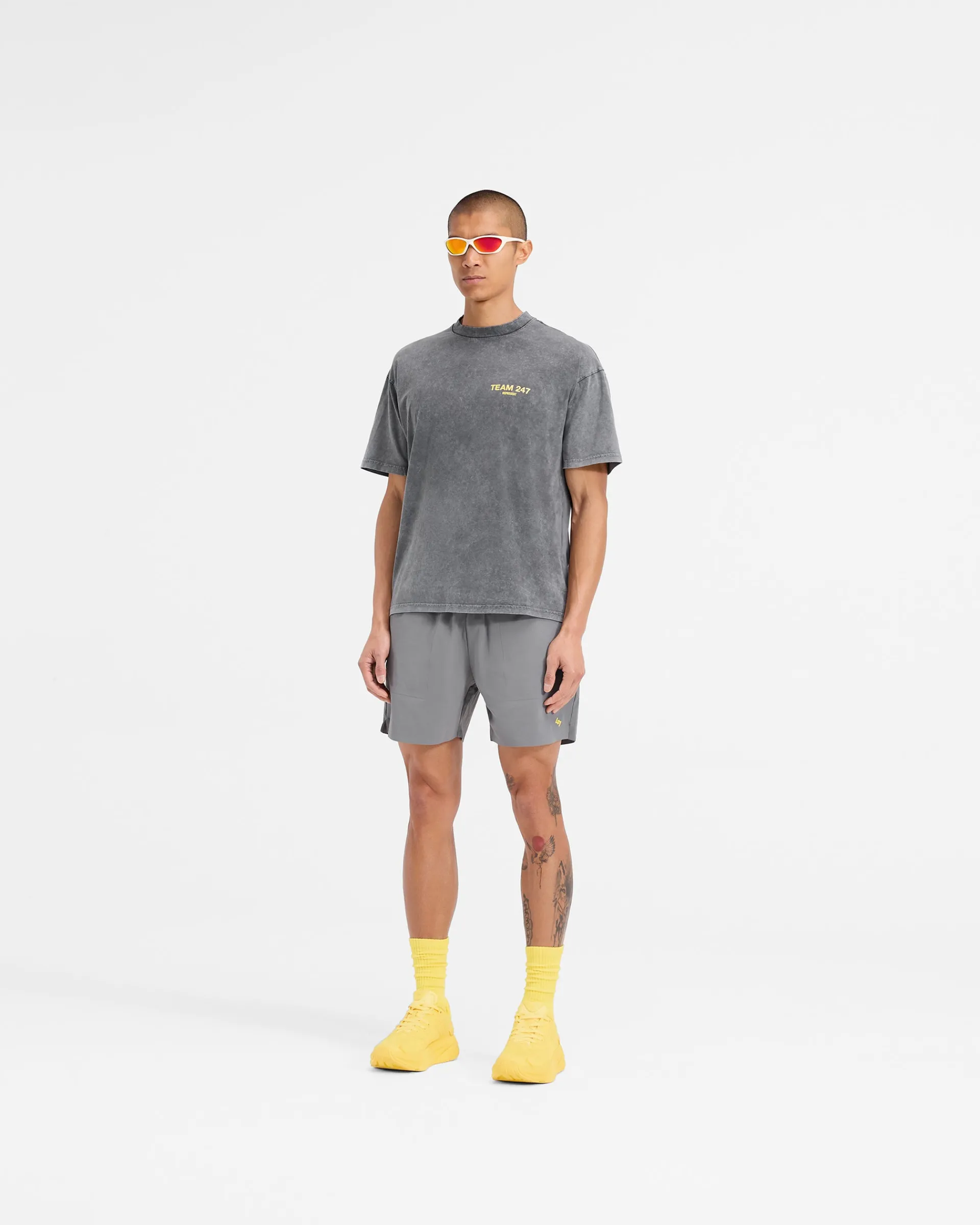 Represent Team 247 Oversized T-Shirt - Pewter Lemon> T-Shirts