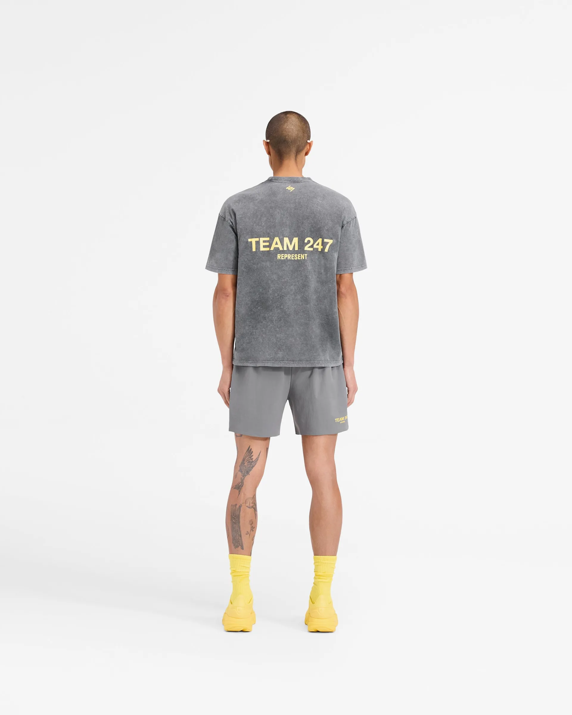 Represent Team 247 Oversized T-Shirt - Pewter Lemon> T-Shirts
