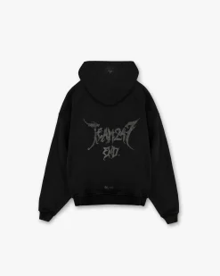 Represent Team 247 X END Oversized Hoodie - Jet Black> Hoodies