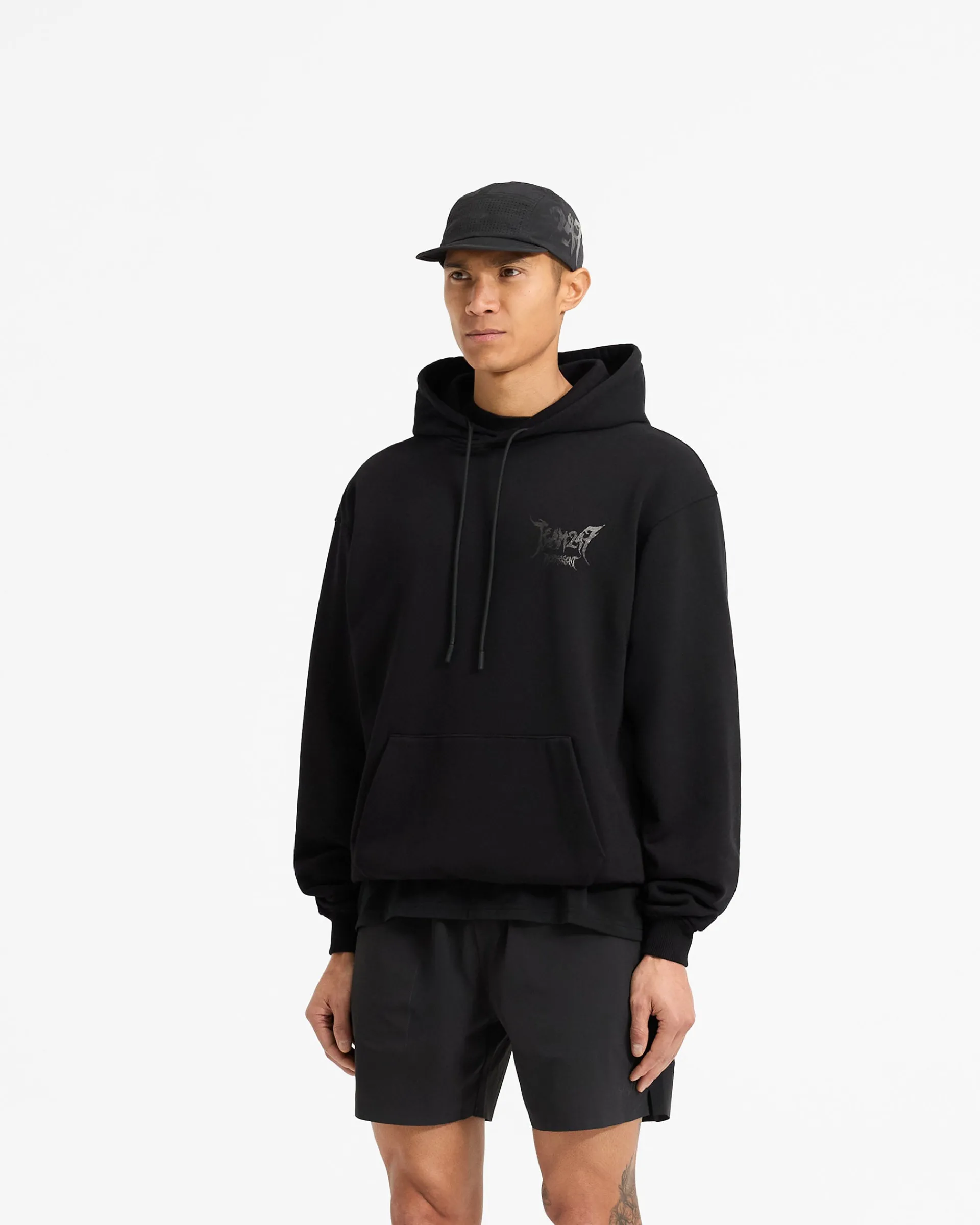 Represent Team 247 X END Oversized Hoodie - Jet Black> Hoodies