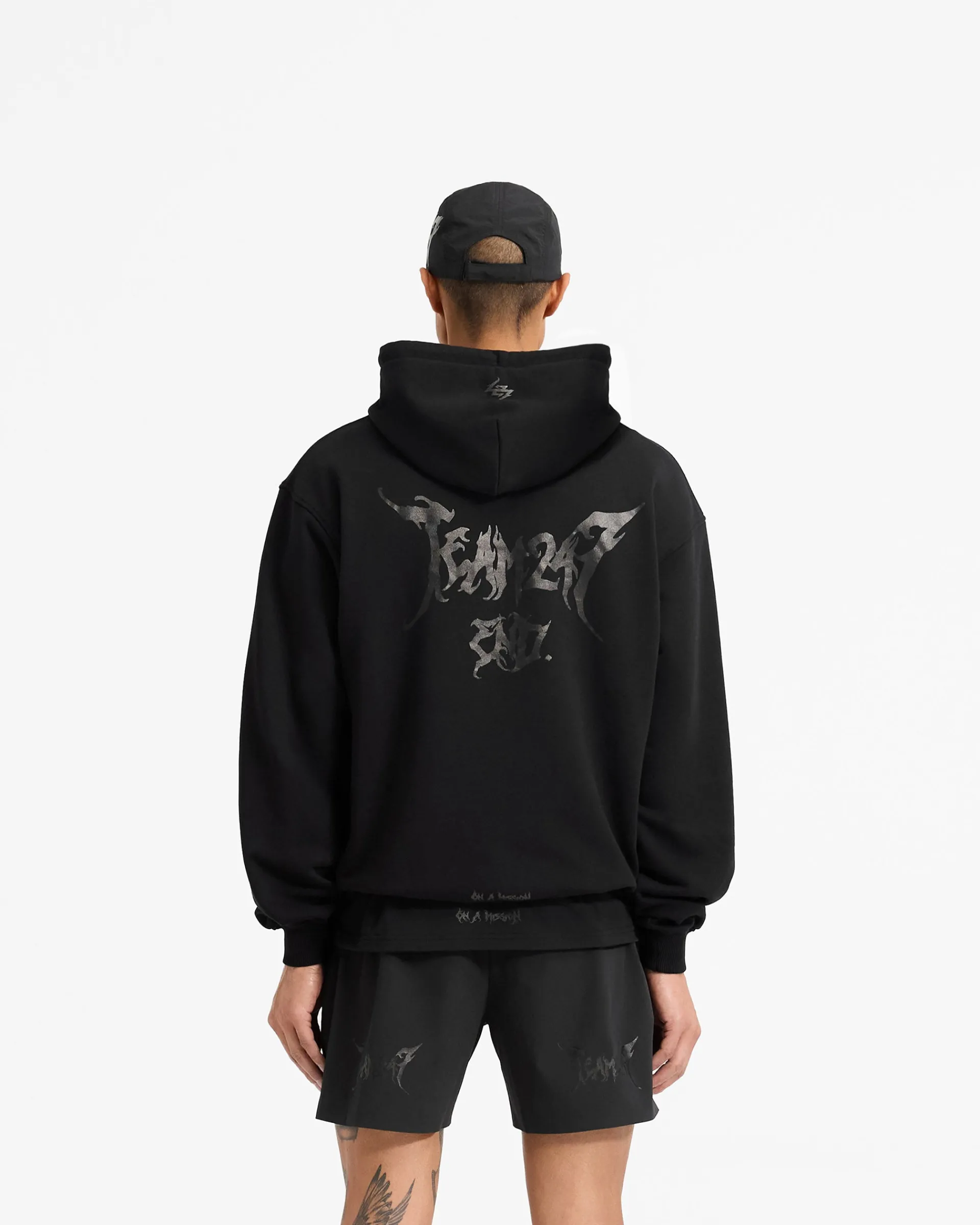 Represent Team 247 X END Oversized Hoodie - Jet Black> Hoodies
