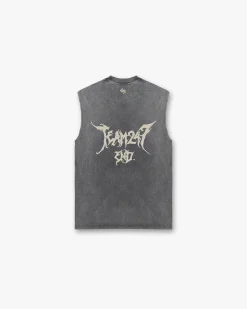 Represent Team 247 X END Oversized Tank - Washed Grey> T-Shirts