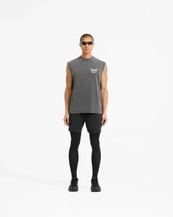 Represent Team 247 X END Oversized Tank - Washed Grey><noscript><img width=