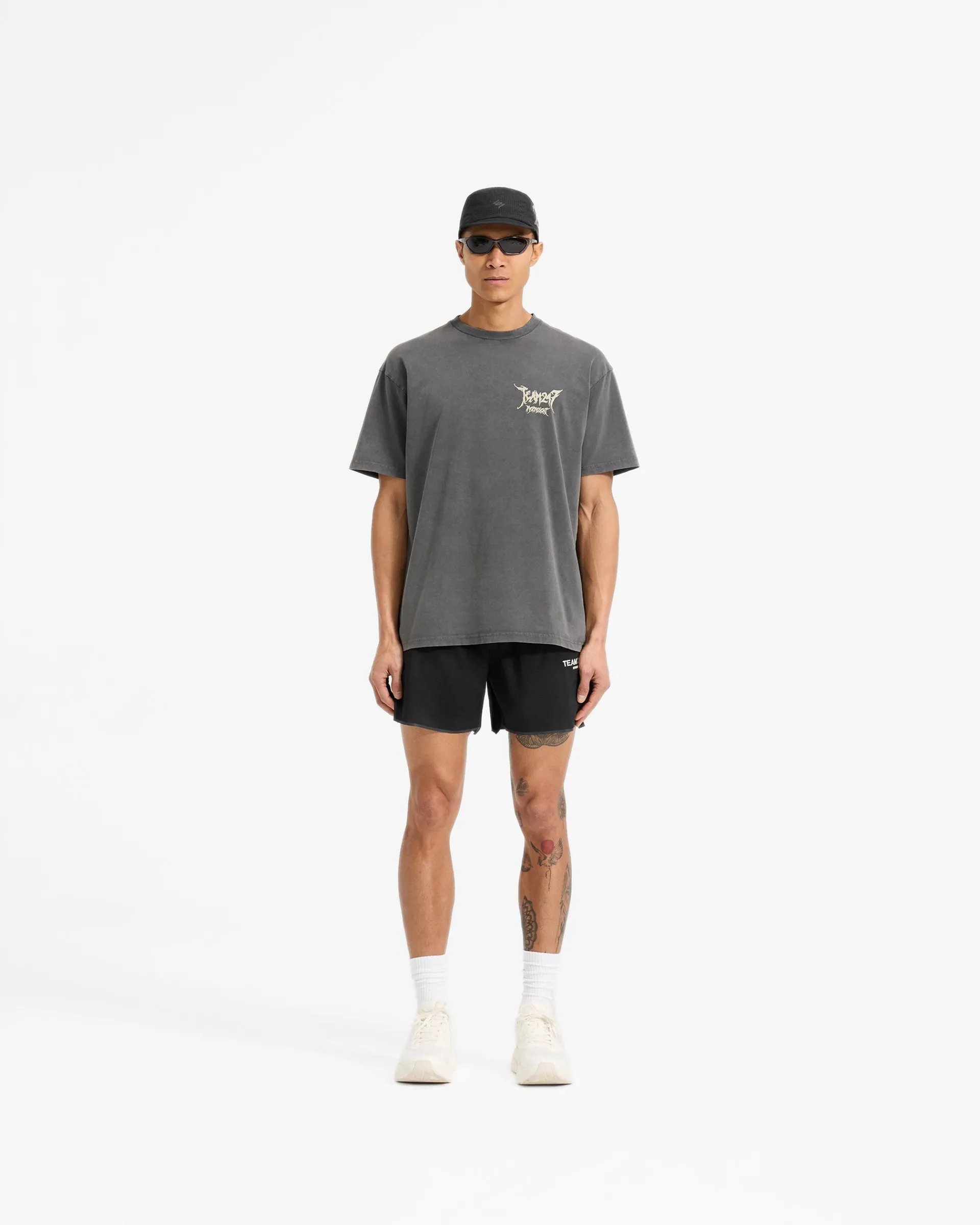 Represent Team 247 X END Oversized T-Shirt - Washed Grey> T-Shirts