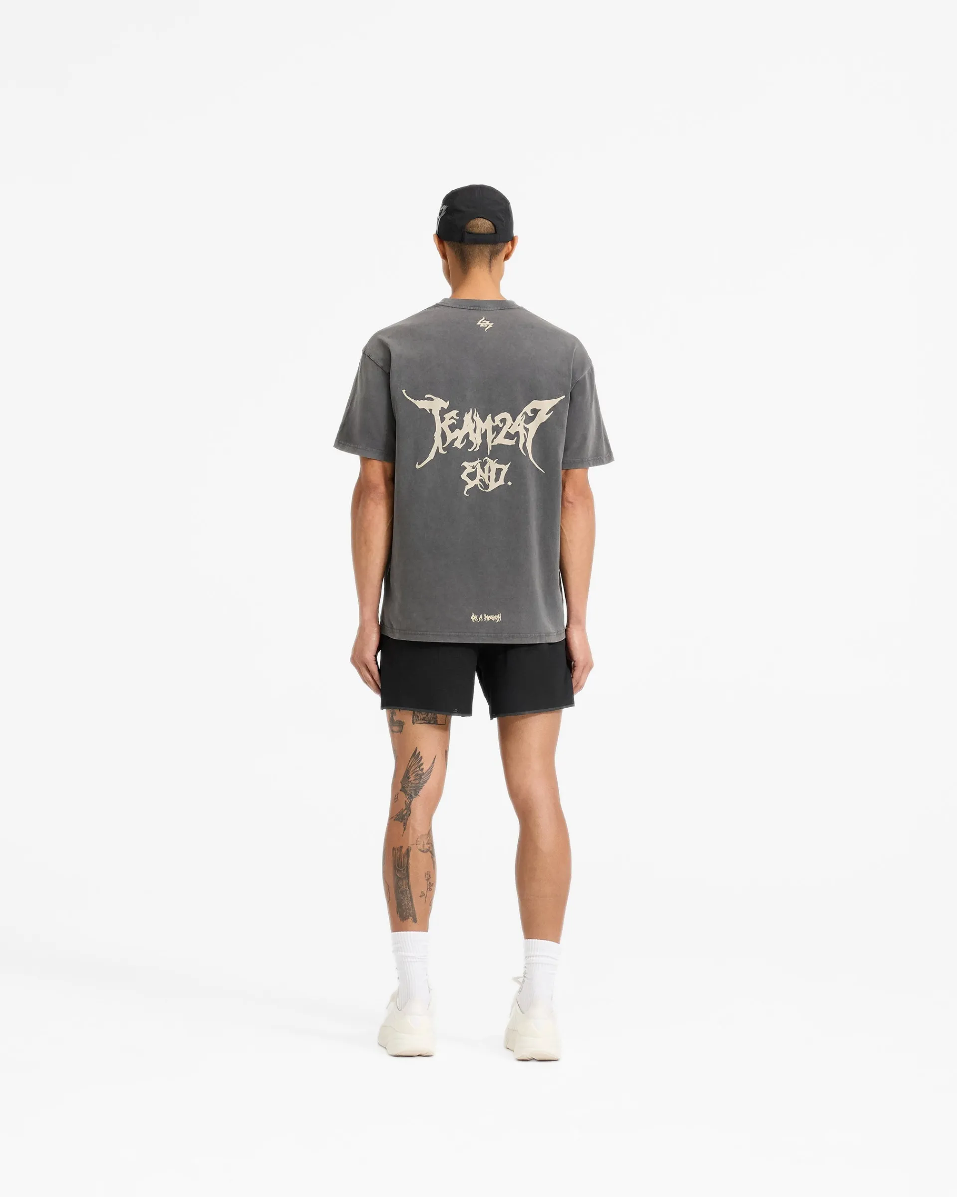 Represent Team 247 X END Oversized T-Shirt - Washed Grey> T-Shirts