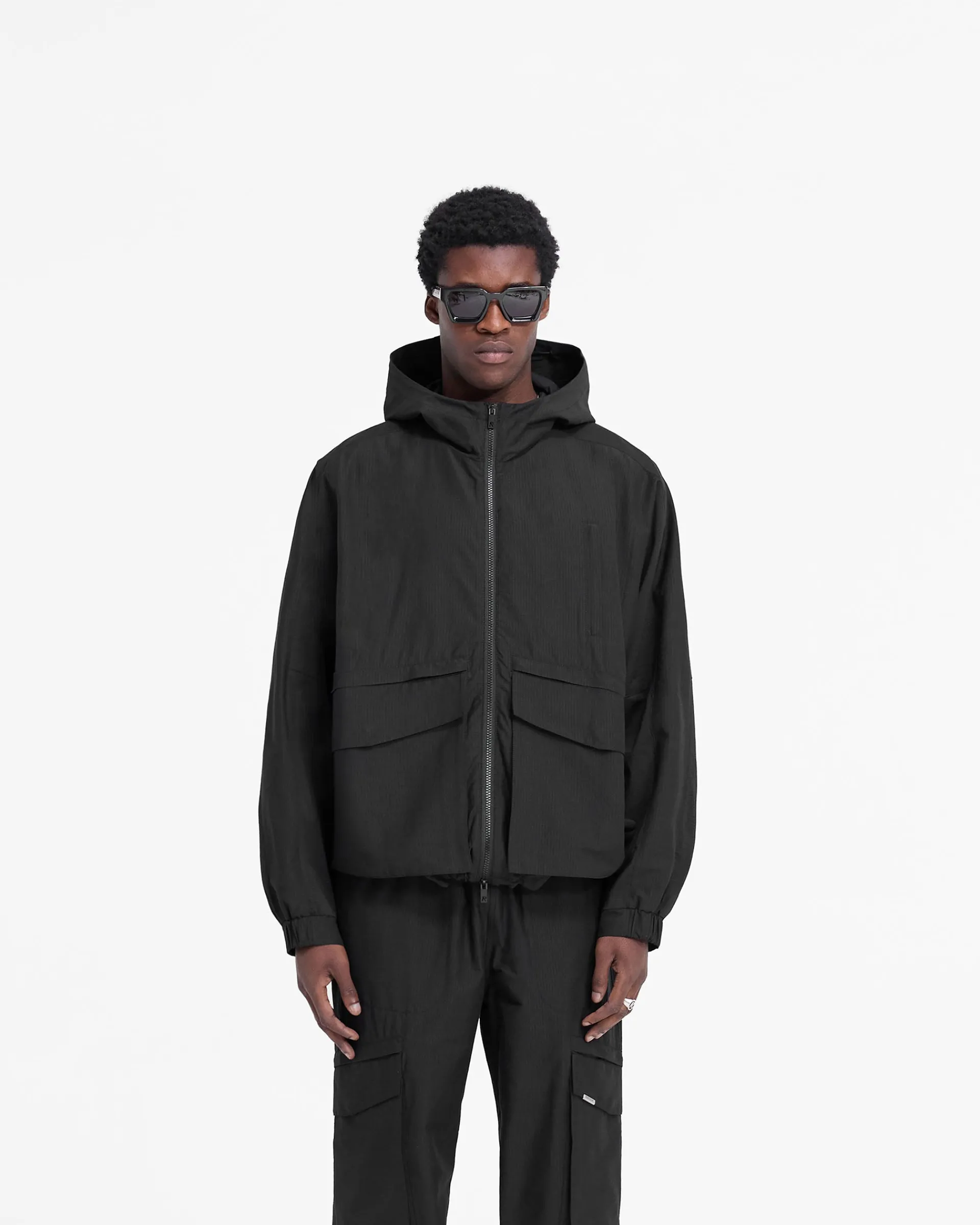 Represent Tech Cargo Jacket - Jet Black> Outerwear