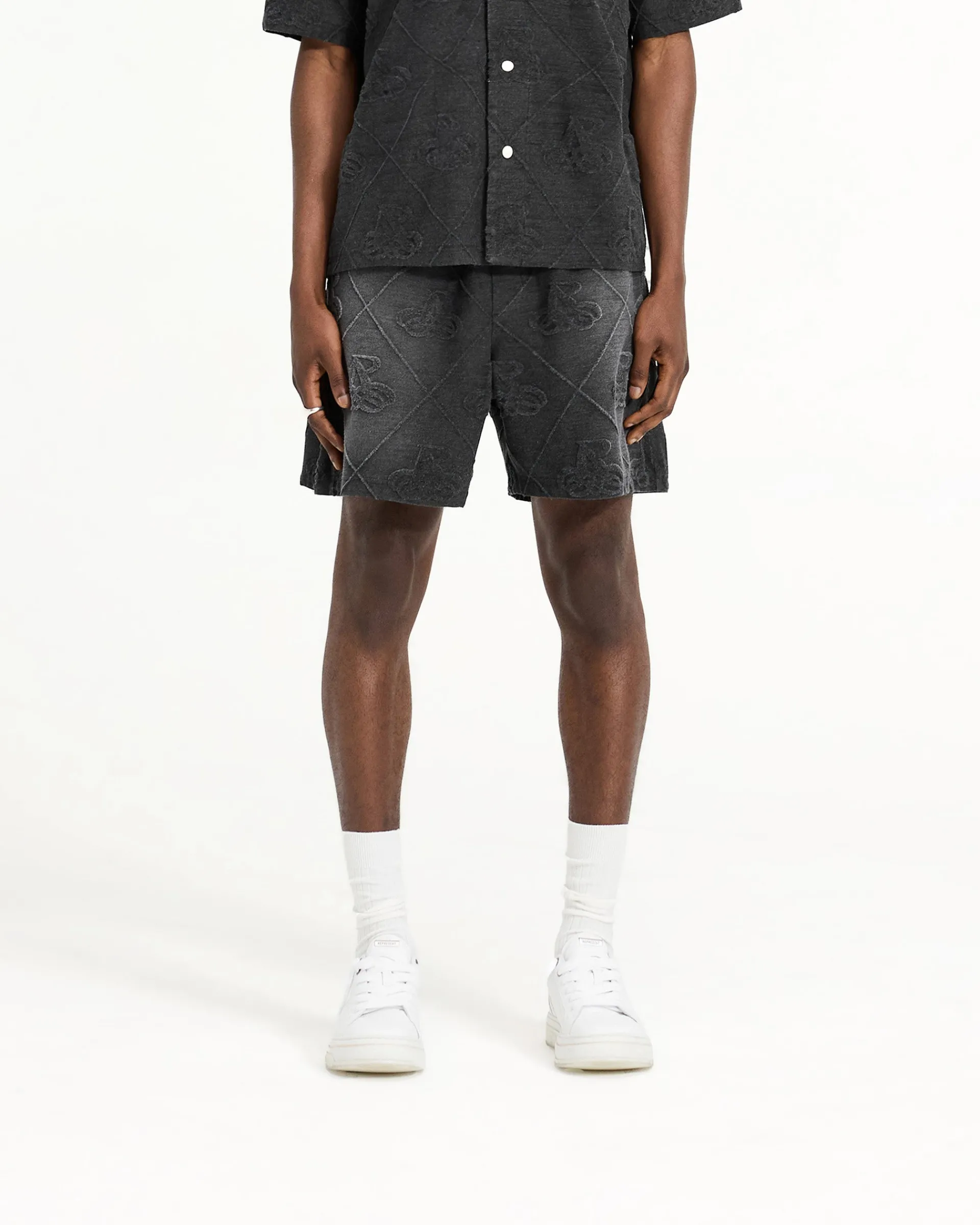 Represent Towelling Short - Jet Black> Shorts