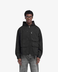Represent Utility Hooded Shirt - Jet Black><noscript><img width=
