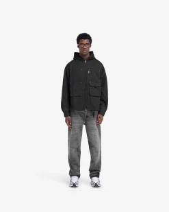 Represent Utility Hooded Shirt - Jet Black><noscript><img width=