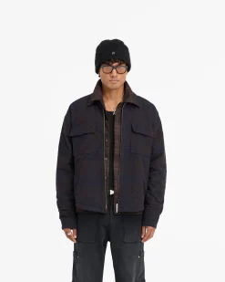 Represent Wadded Zip Overshirt - Midnight Navy><noscript><img width=