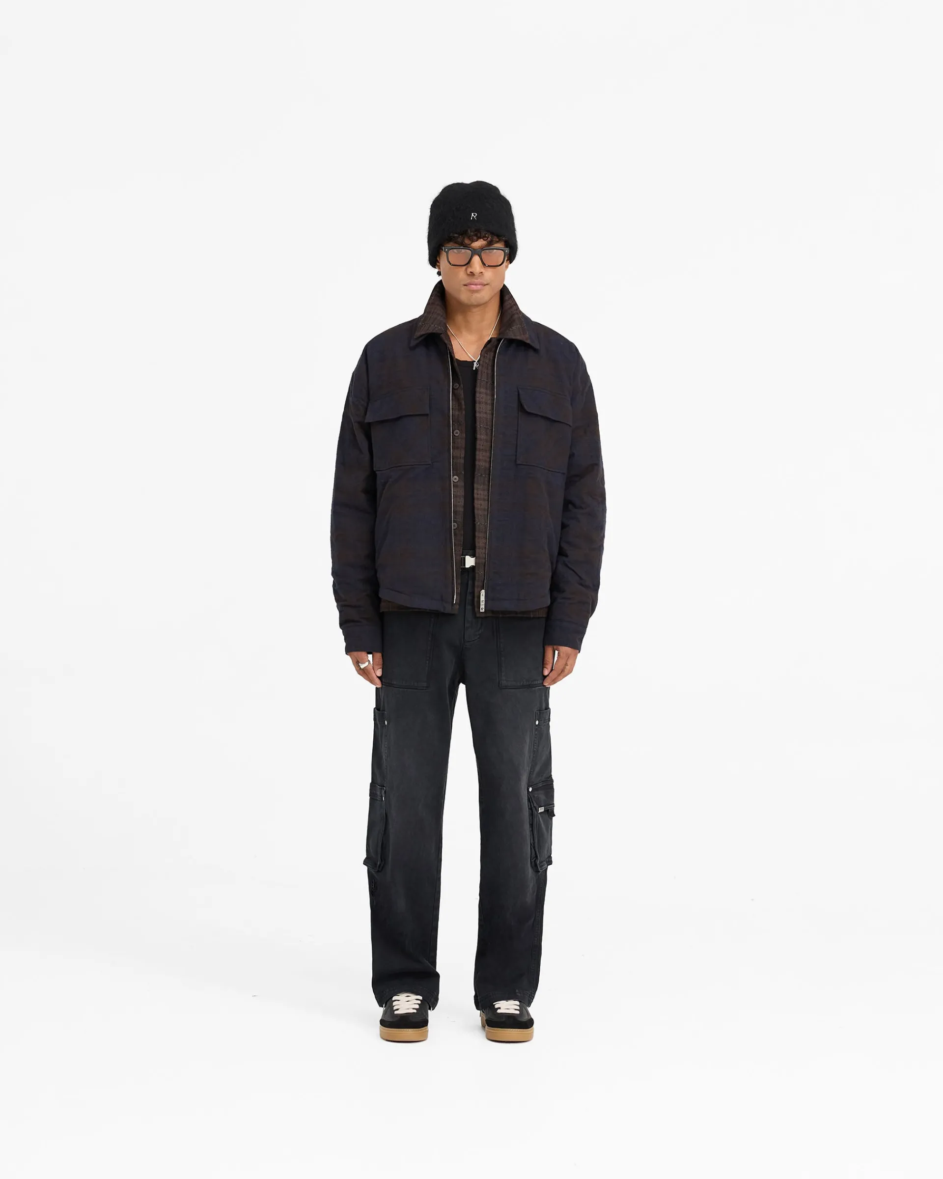 Represent Wadded Zip Overshirt - Midnight Navy> Shirts