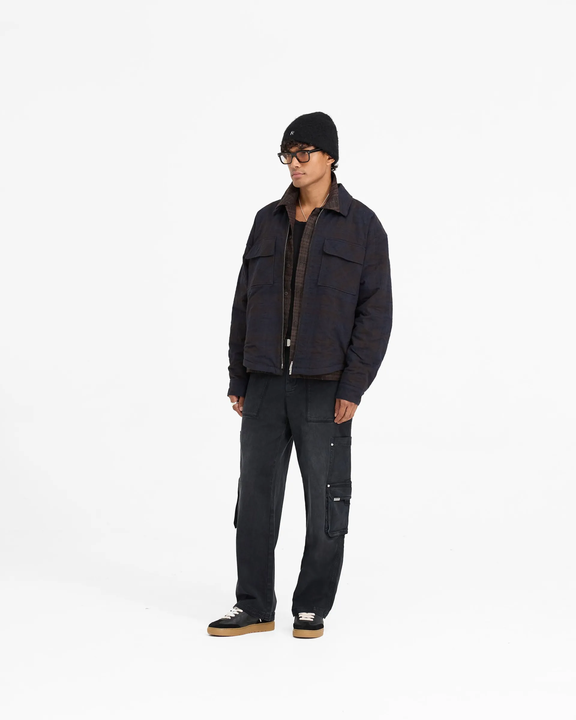 Represent Wadded Zip Overshirt - Midnight Navy> Shirts