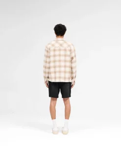 Represent Waffle Flannel Shirt - Mid Brown><noscript><img width=