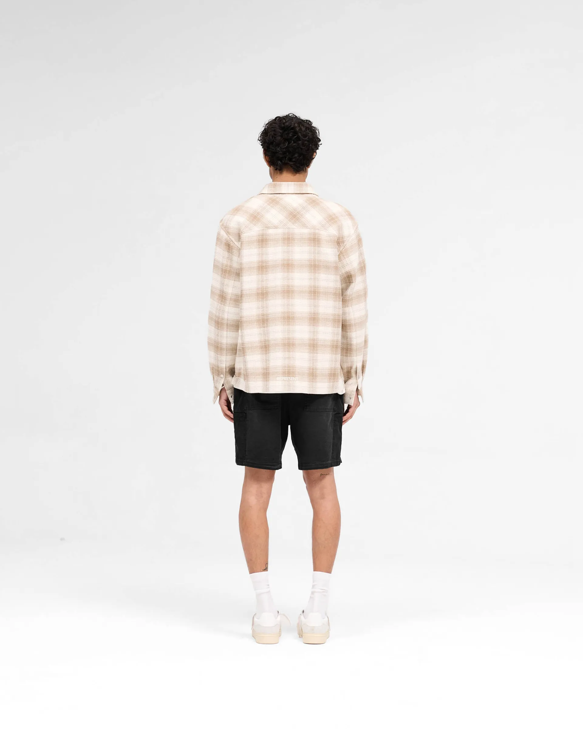 Represent Waffle Flannel Shirt - Mid Brown> Shirts