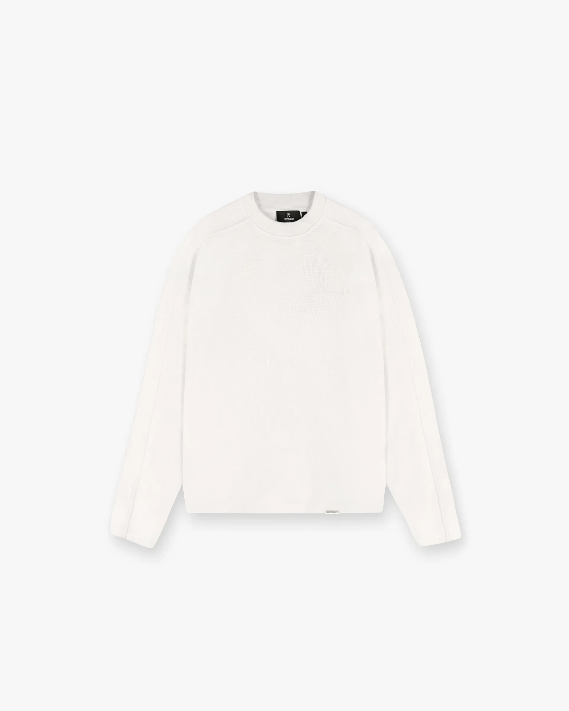 Represent Waffle Long Sleeve T-Shirt - Flat White> T-Shirts