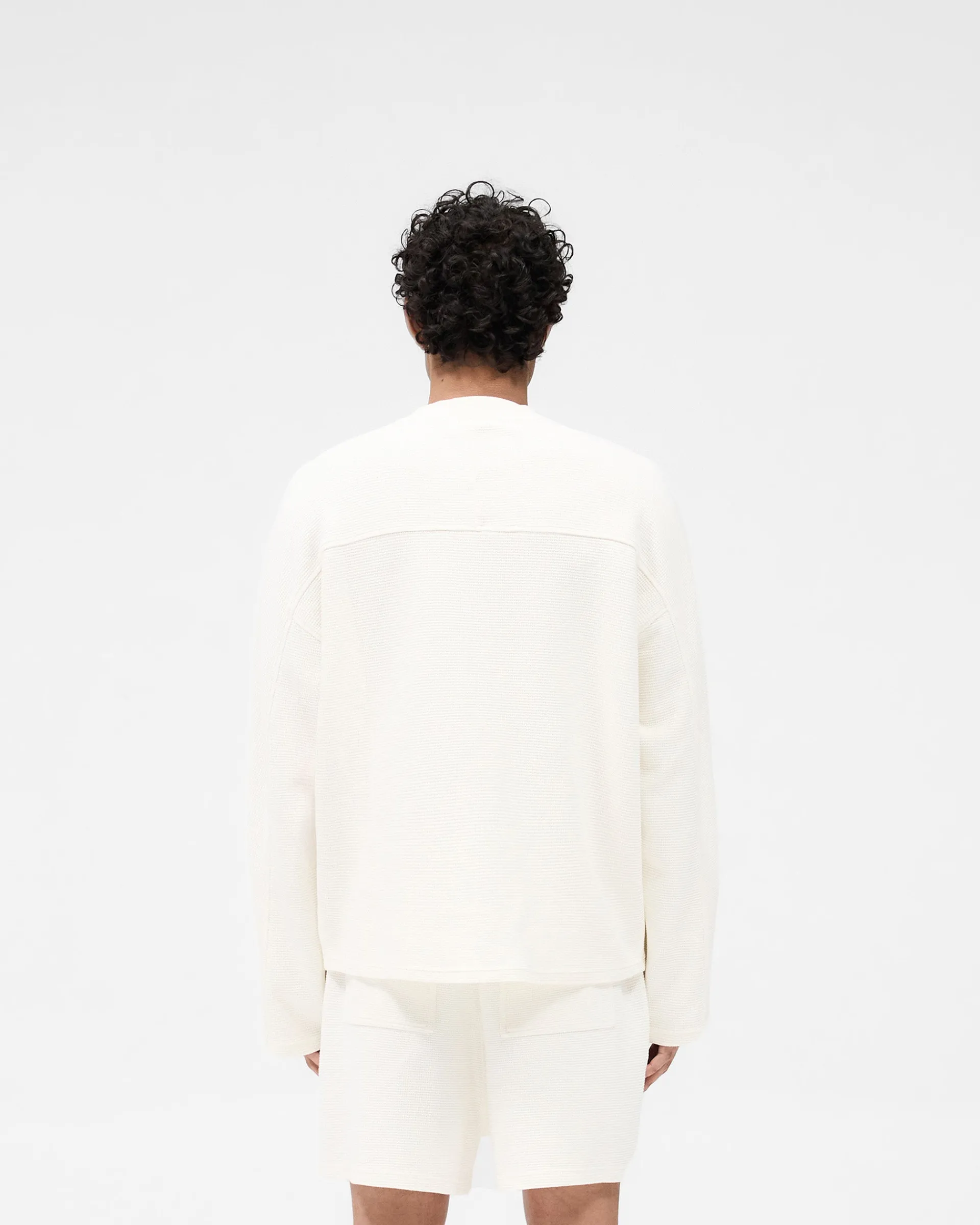 Represent Waffle Long Sleeve T-Shirt - Flat White> T-Shirts