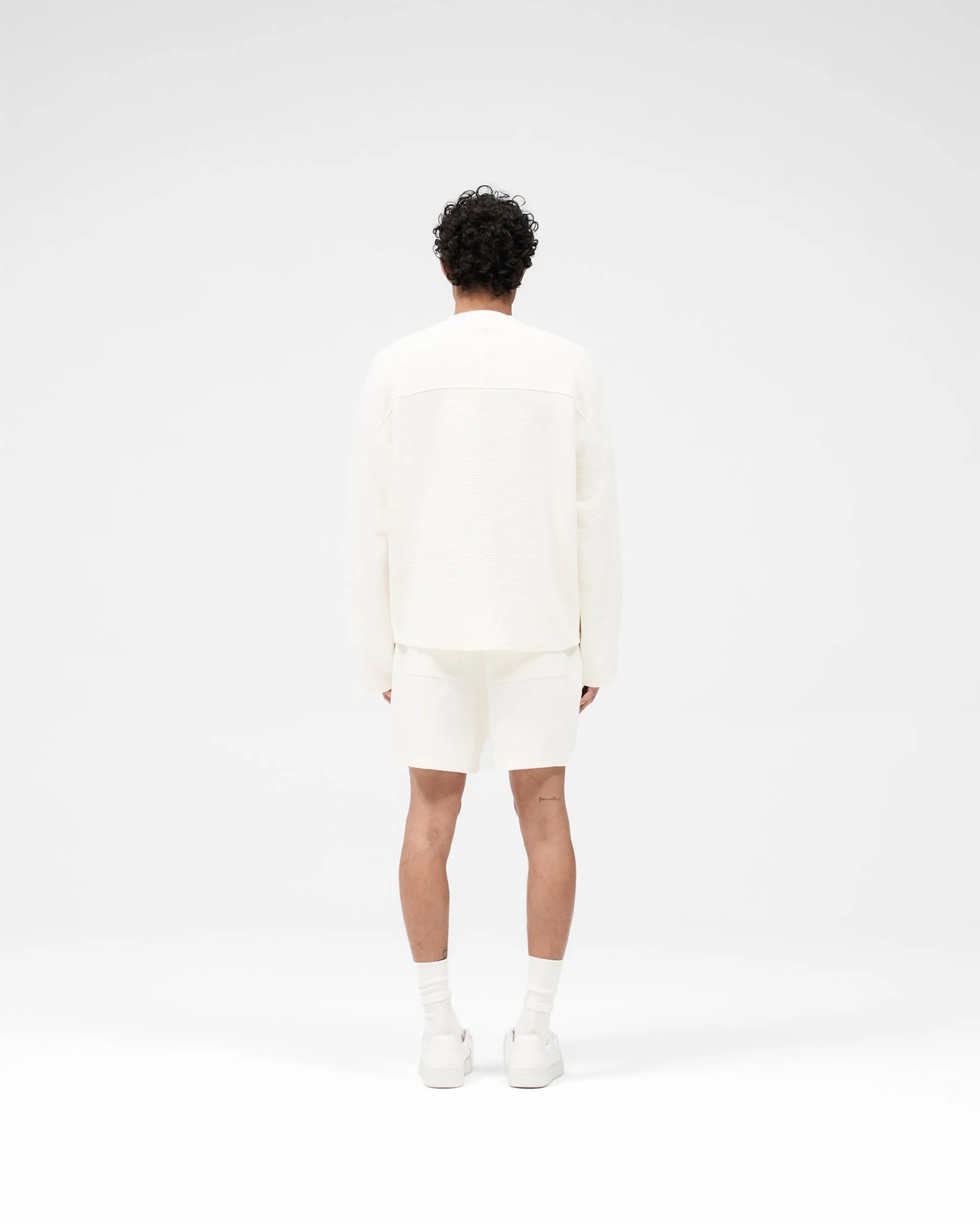 Represent Waffle Long Sleeve T-Shirt - Flat White> T-Shirts