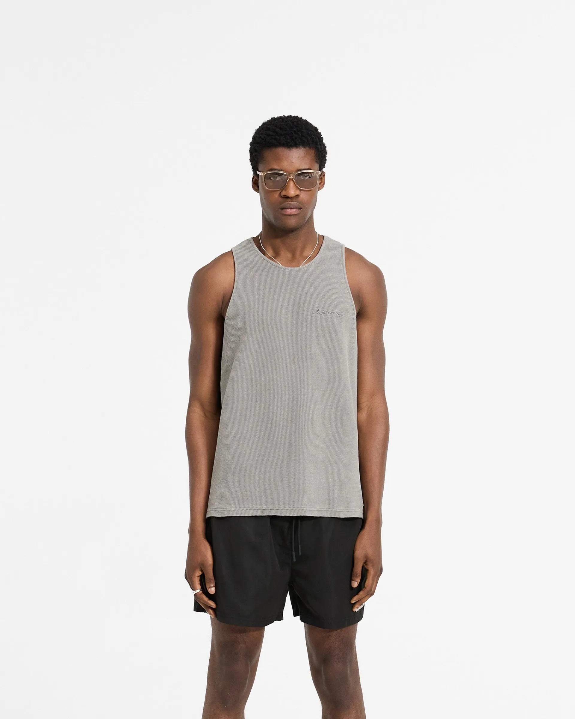 Represent Waffle Vest - Ultimate Grey> Vests | T-Shirts