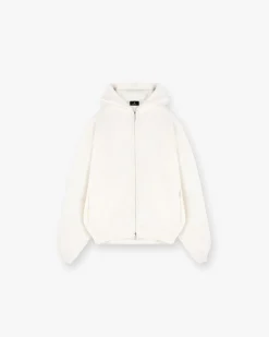 Represent Waffle Zip Through Hoodie - Flat White> Hoodies