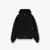 Represent Waffle Zip Through Hoodie - Jet Black> Hoodies