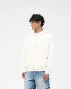 Represent Waffle Zip Through Hoodie - Flat White> Hoodies