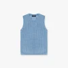 Represent Washed Knit Vest - Sky Blue> Knitwear | Vests