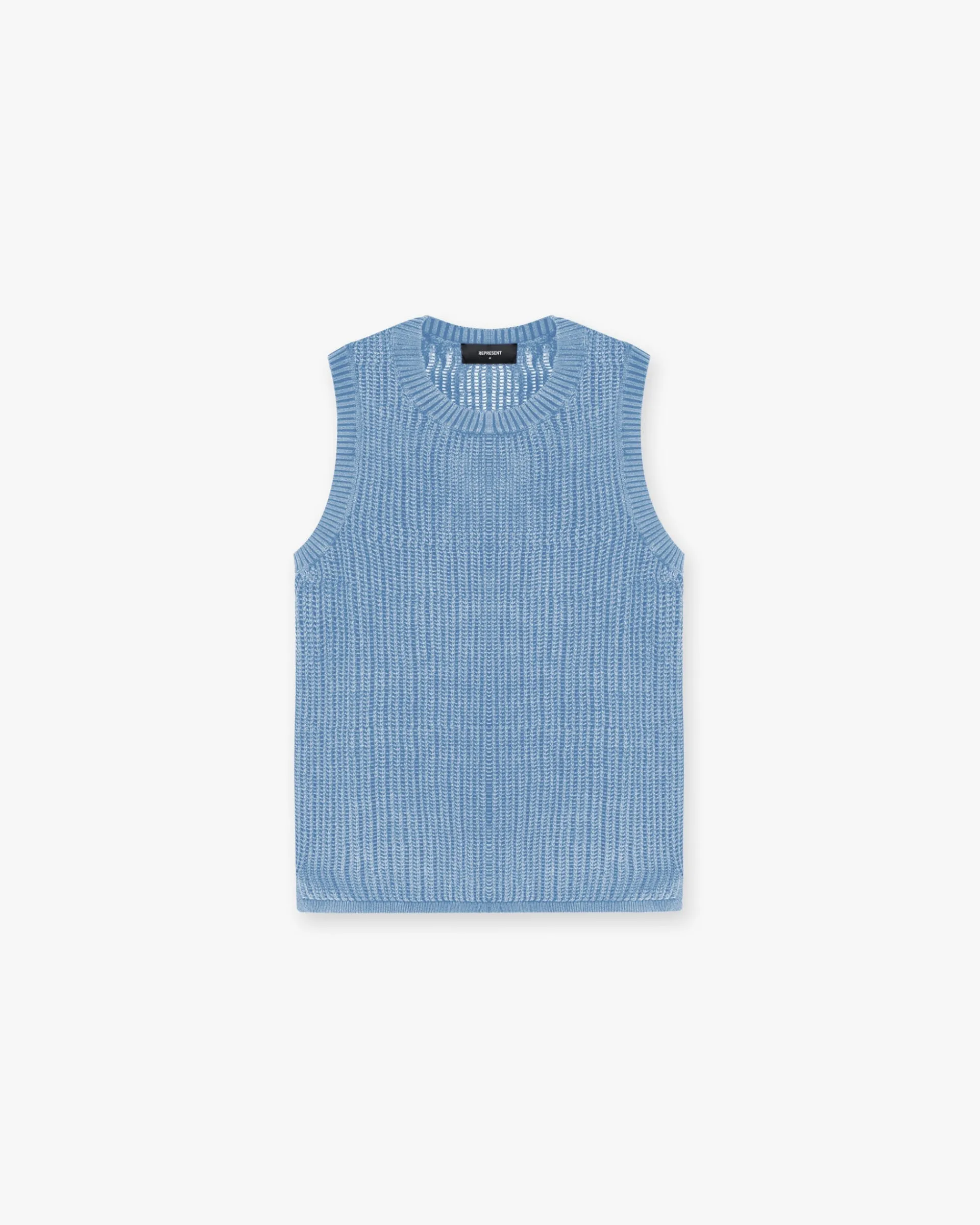 Represent Washed Knit Vest - Sky Blue> Knitwear | Vests