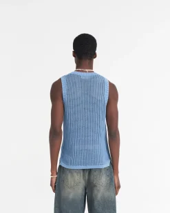 Represent Washed Knit Vest - Sky Blue><noscript><img width=
