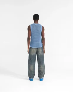 Represent Washed Knit Vest - Sky Blue><noscript><img width=