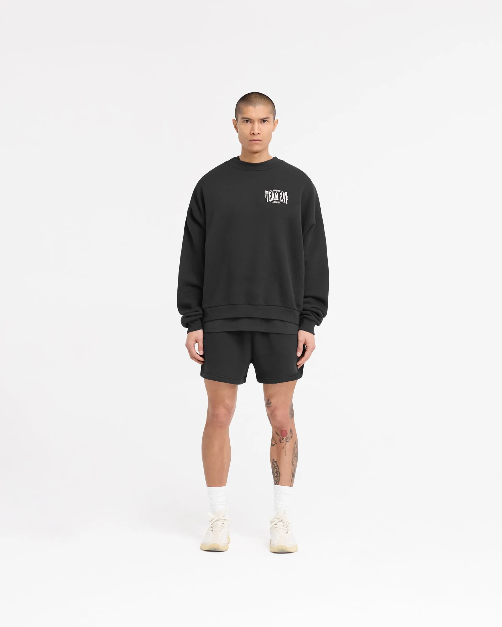 Represent 247 X Everlast Training Camp Boxy Sweater - Off Black> Sweaters