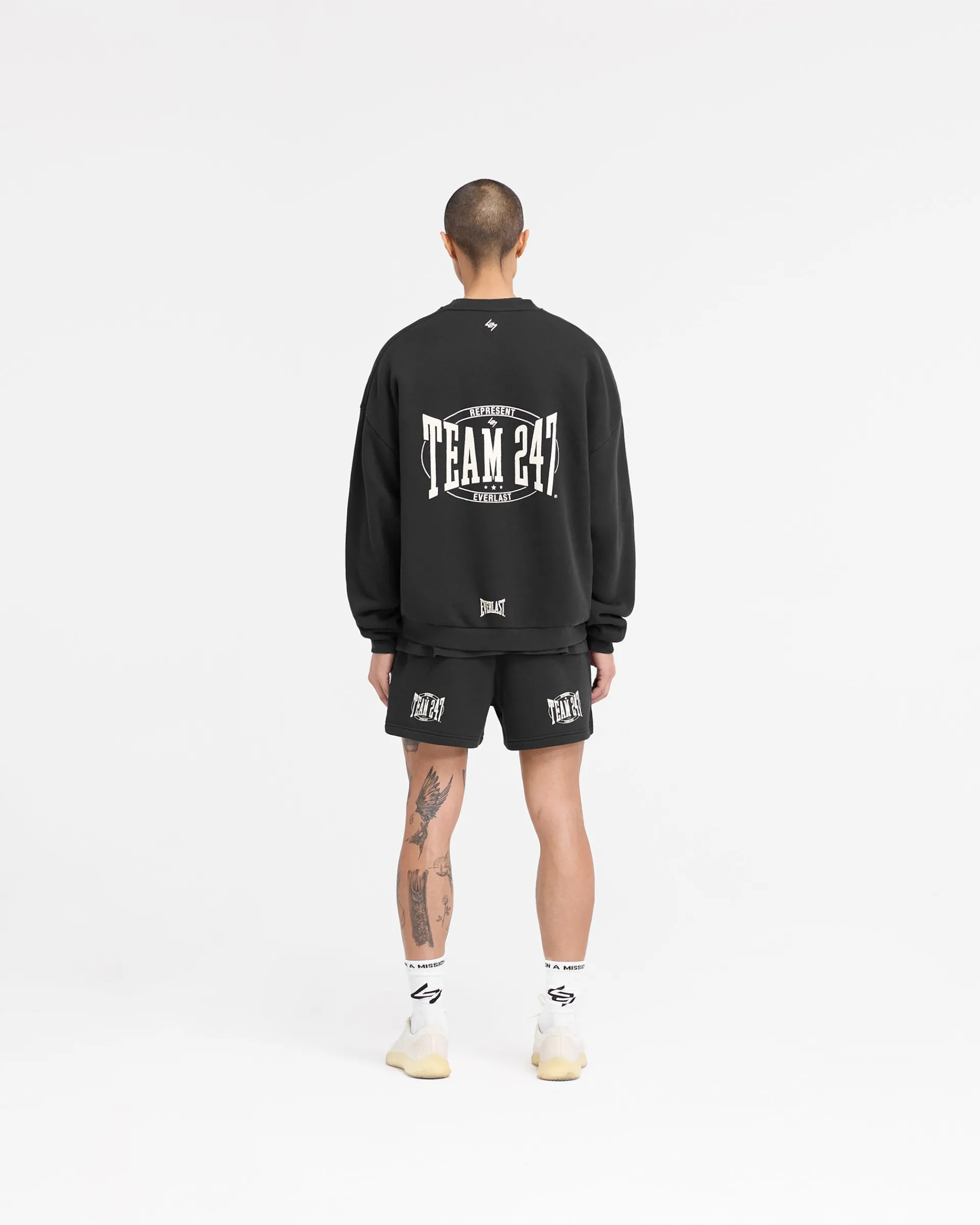 Represent 247 X Everlast Training Camp Boxy Sweater - Off Black> Sweaters