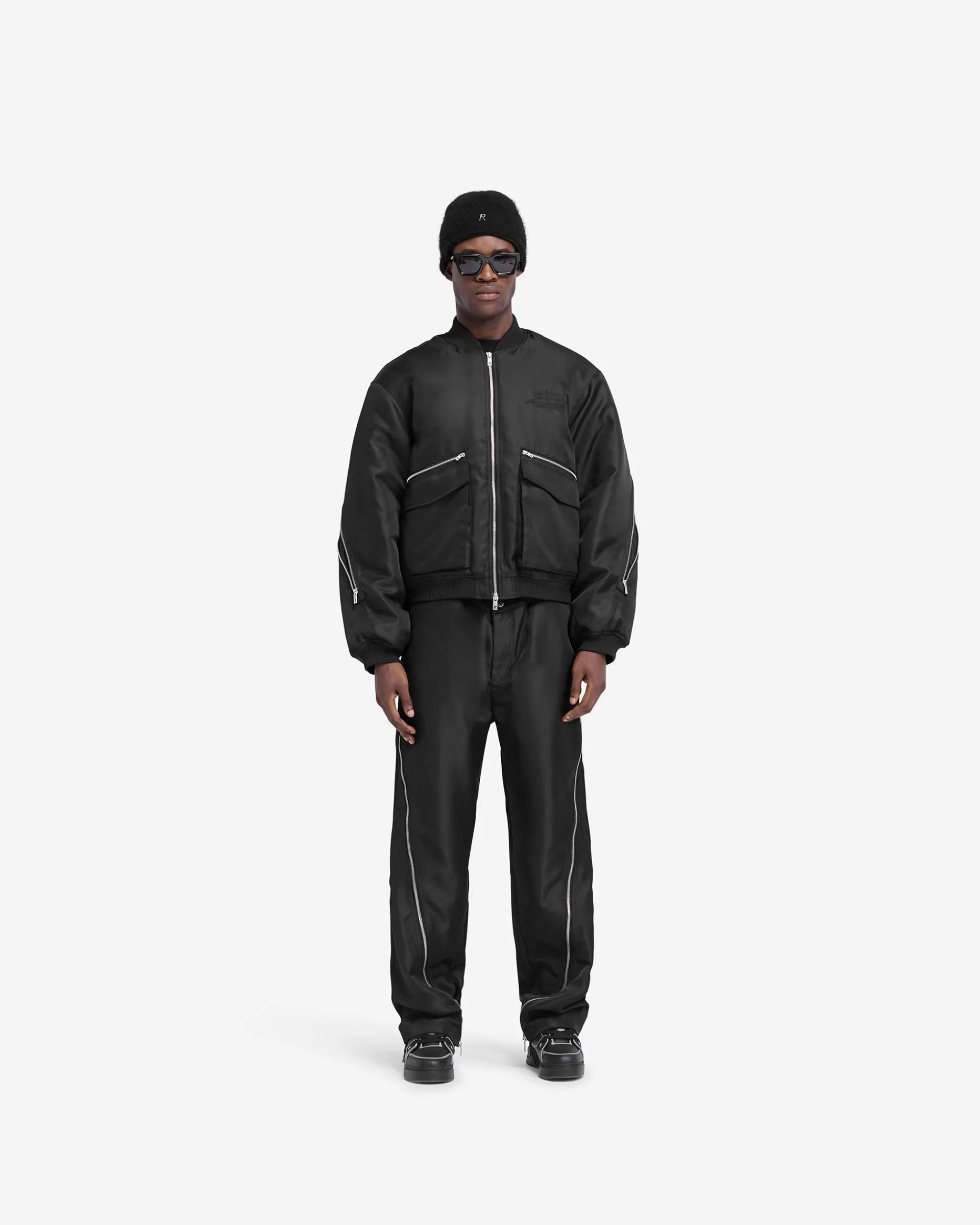 Represent Zip Back Bomber Jacket - Jet Black> Outerwear